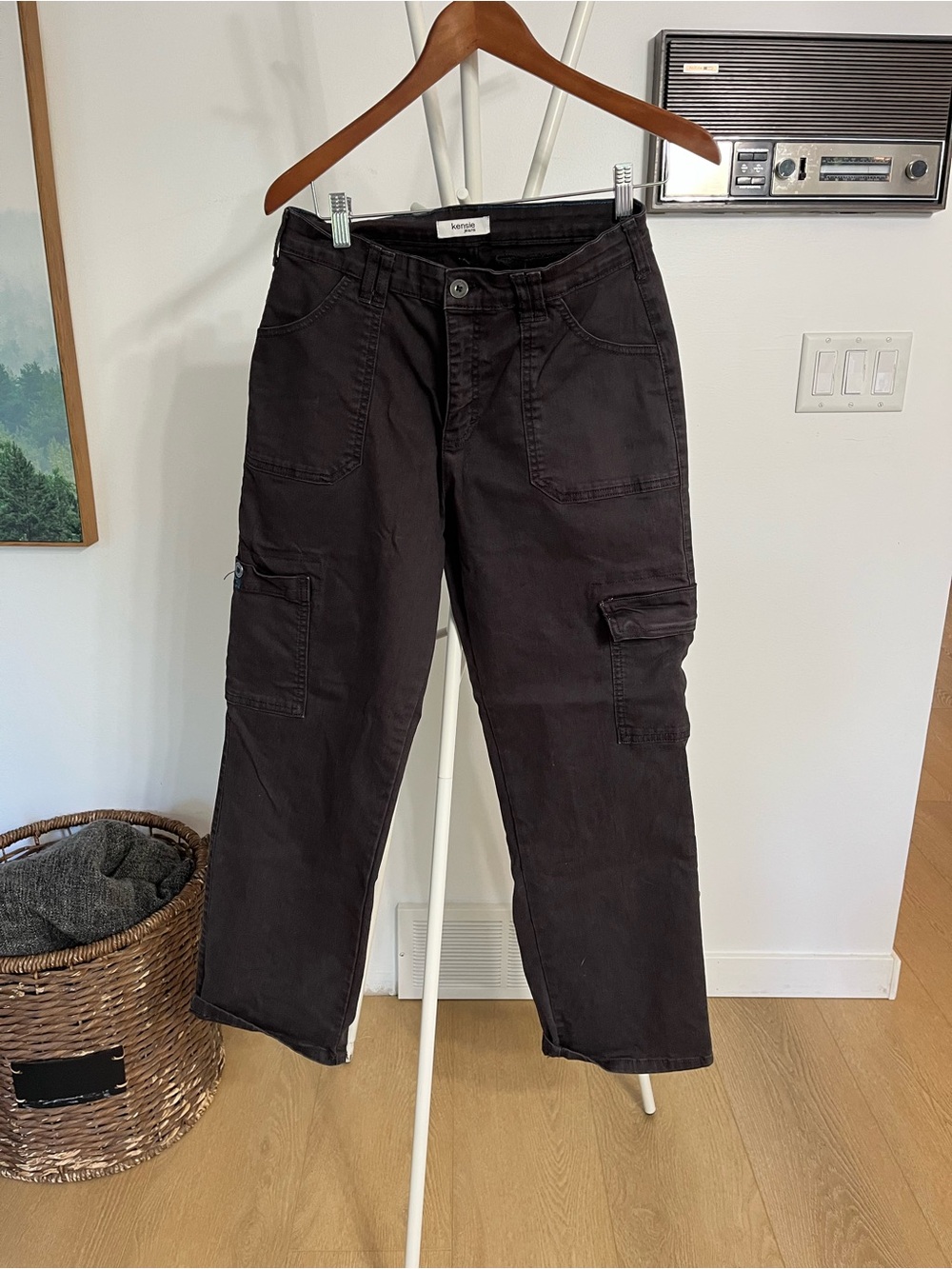 Kensie Black Cargo Jeans